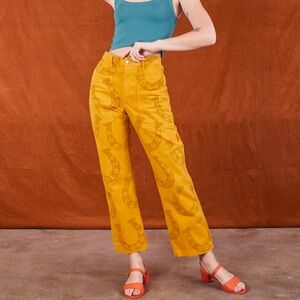 Big Bud Press - printed Work Pants - Golden Horseshoe -  size Large